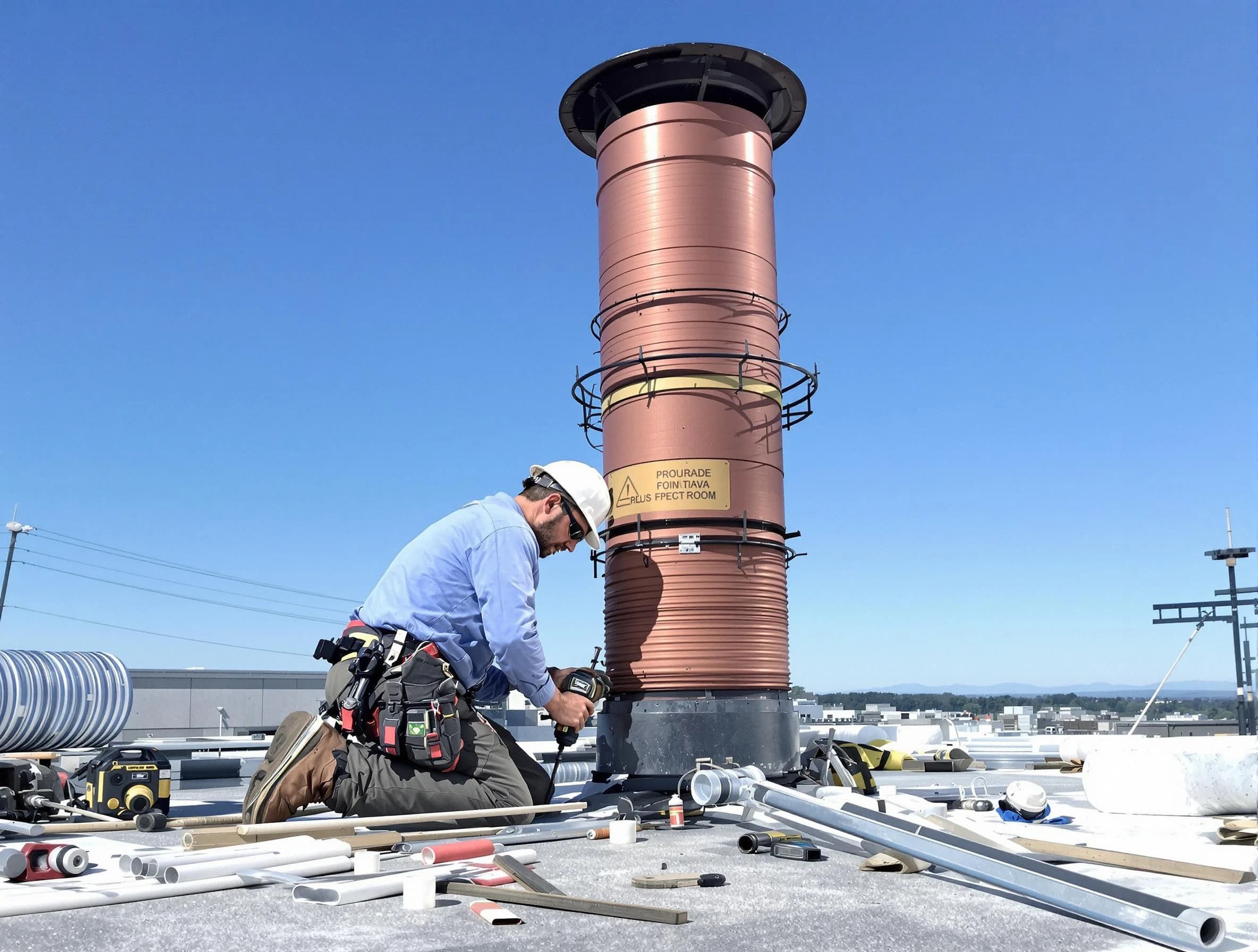 Installed chimney liner by Richland Chimney Sweep in Richland, PA