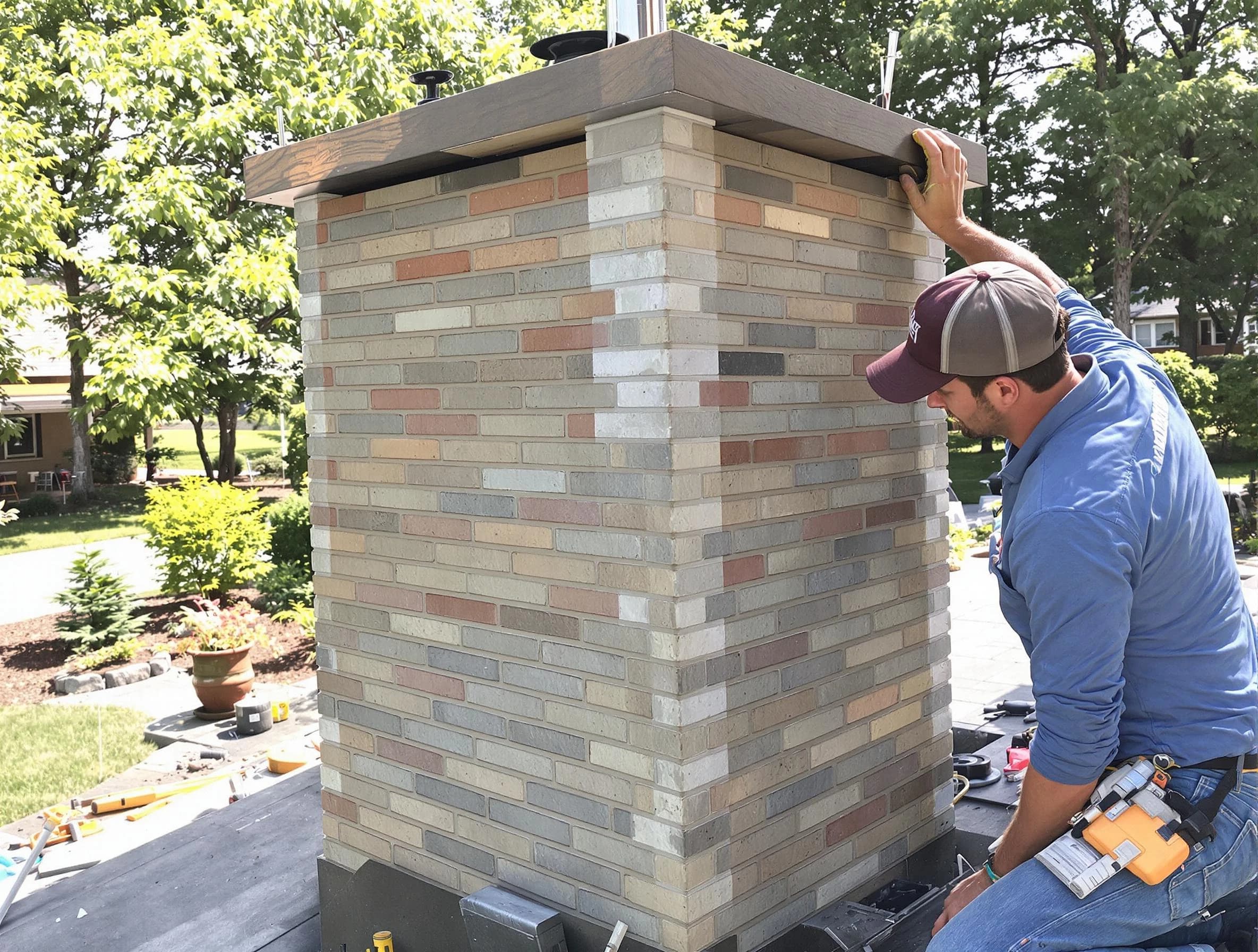 Richland Chimney Sweep completing a modern chimney remodel in Richland, PA