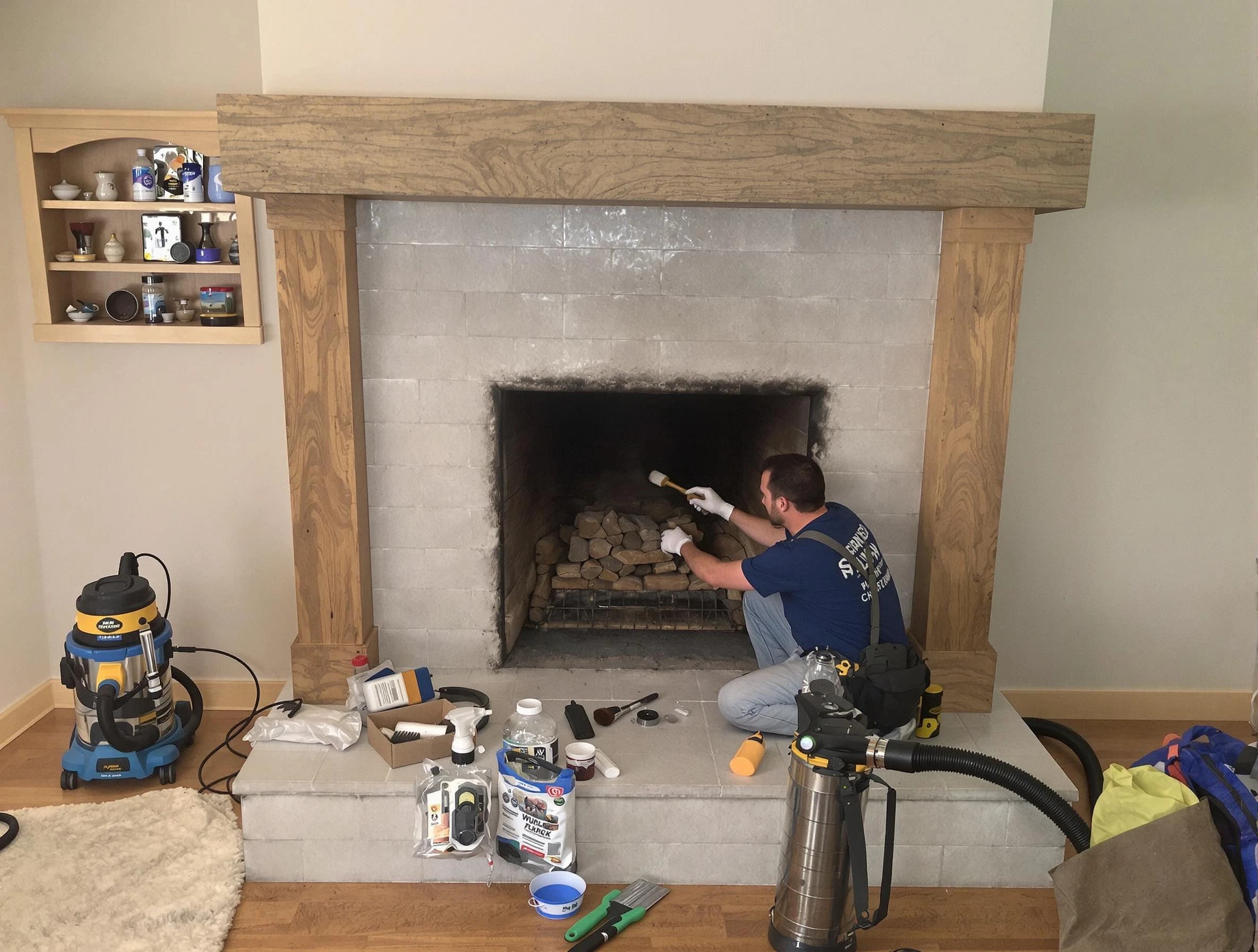 Detailed creosote removal process by Richland Chimney Sweep in Richland, PA