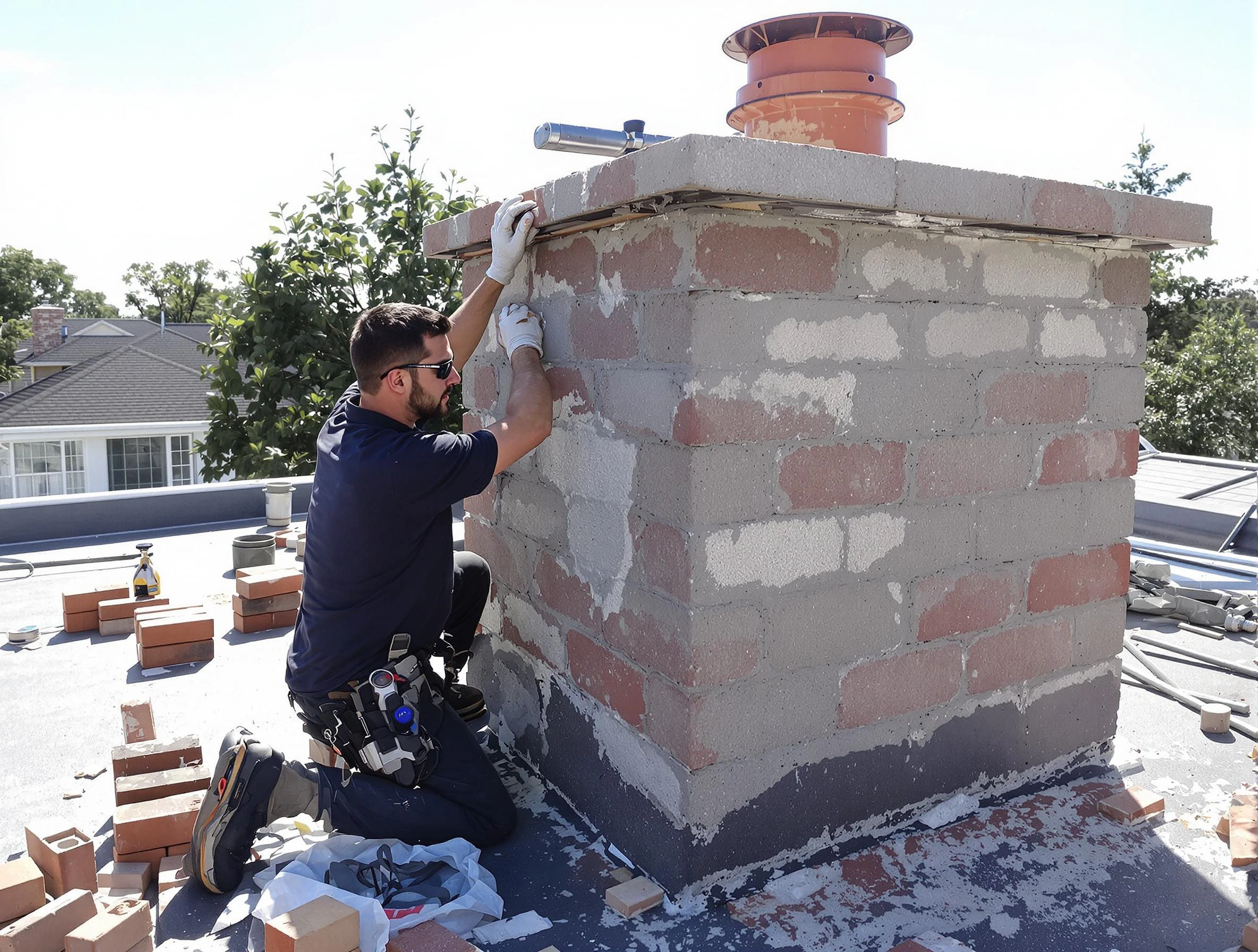 Advanced chimney repair process by Richland Chimney Sweep in Richland, PA