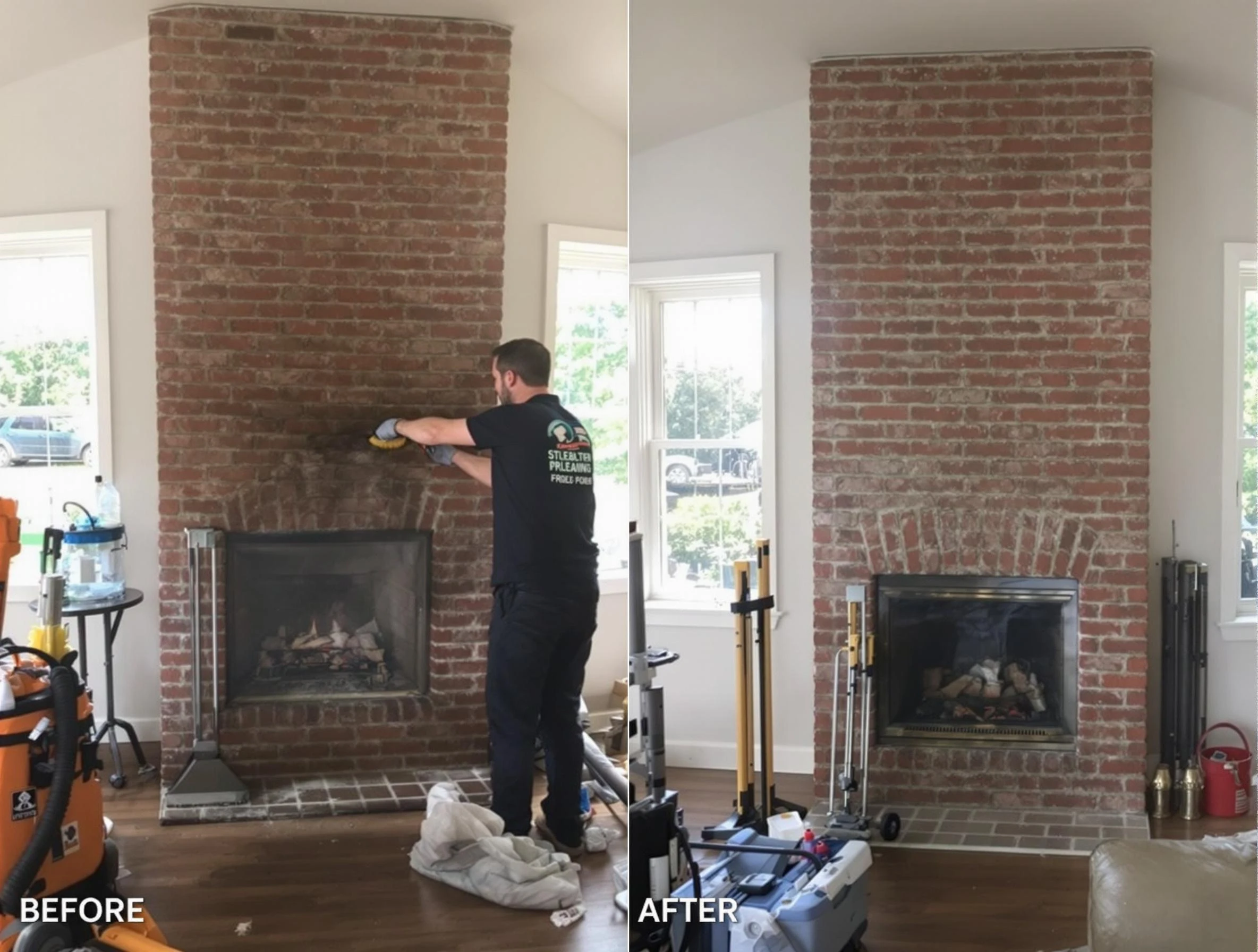 Finished chimney sweeping service by Richland Chimney Sweep in Richland, PA