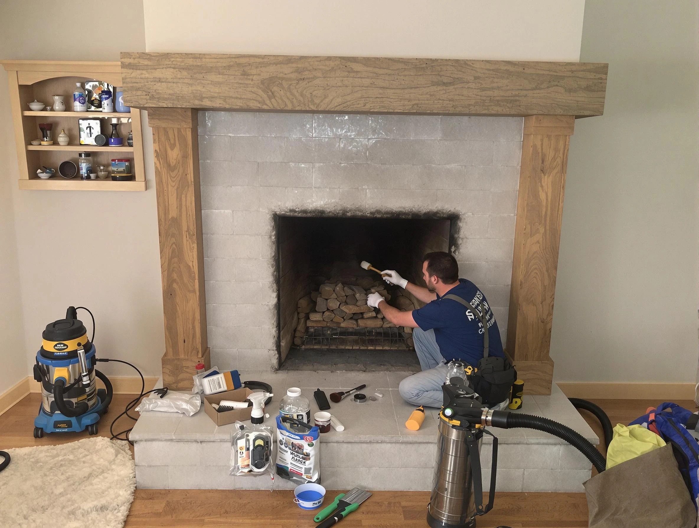 Detailed creosote removal process by Richland Chimney Sweep in Richland, PA