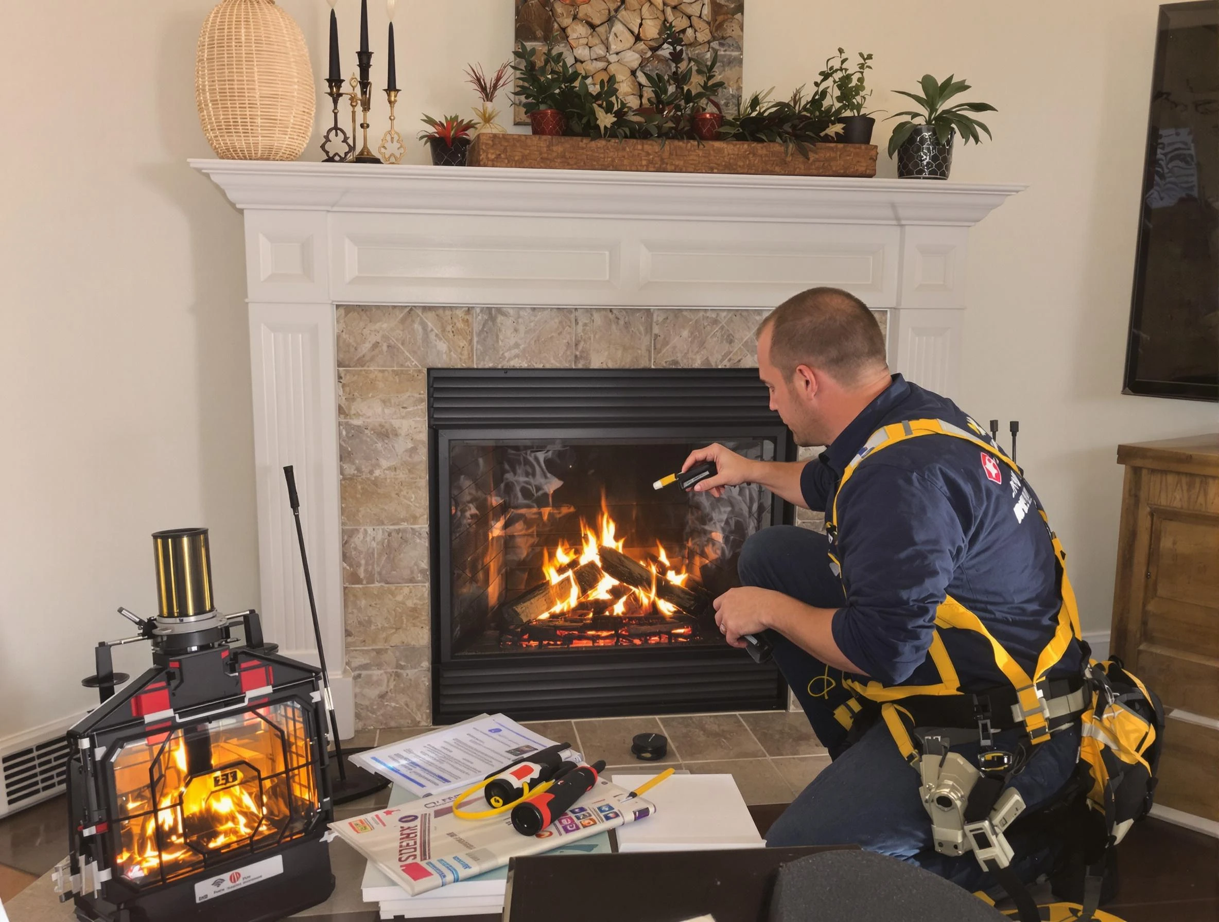 Safety-focused fireplace inspection by Richland Chimney Sweep in Richland, PA